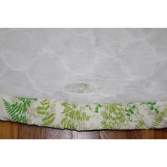 VTG 70s Vera Neumann Green Shadow Fern Butterfly Quilted Bedspread King 106x107 - Picture 11 of 13